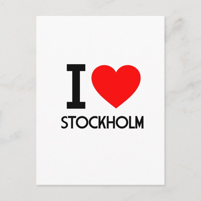 Carte Postale I Love Stockholm (Devant)