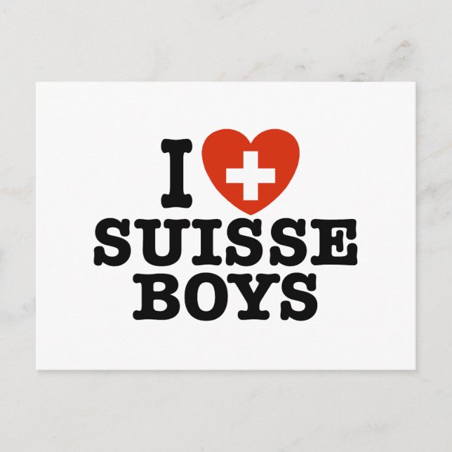 Carte Postale I Love Suisse Boys (Devant)