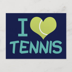 Carte Postale I Love Tennis Cute