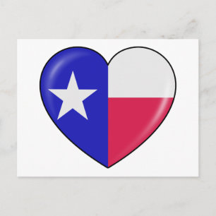 Carte Postale I Love Texas - Heart of Patriotic Texan