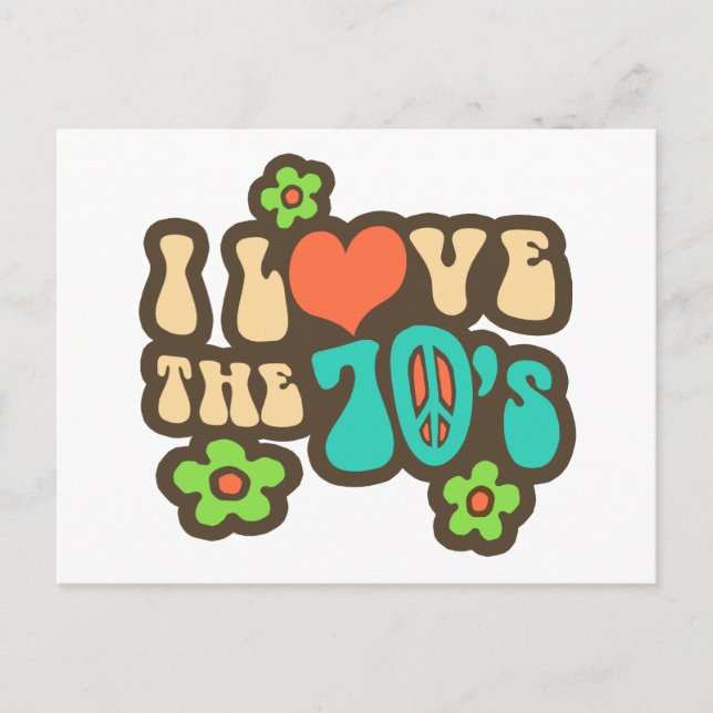 Carte Postale I Love The 70's (Devant)