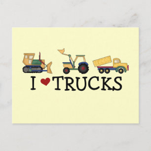 Carte Postale I Love Trucks T-shirts et cadeaux