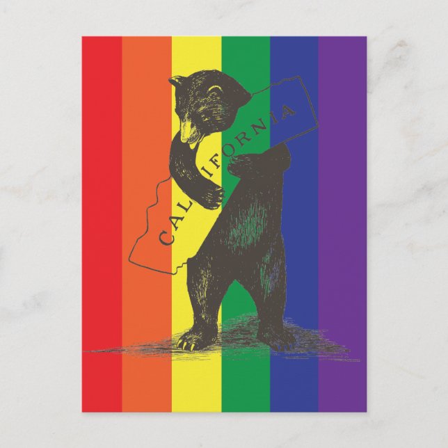 Carte Postale I Love You California—Rainbow (Devant)