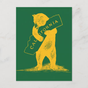 Carte Postale I Love You California—Vert et Or