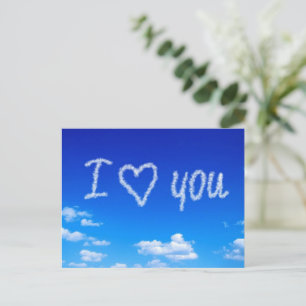 Carte Postale "I Love You" écrit le ciel,