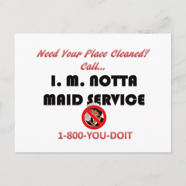 Carte Postale I.M. Notta Maid Service (Devant)