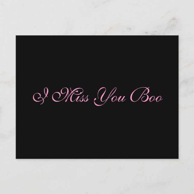 Carte postale "I Miss You Boo" (Devant)