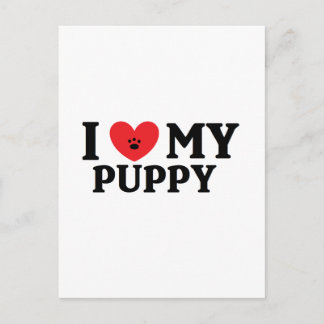 Carte Postale I ♥ My Puppy