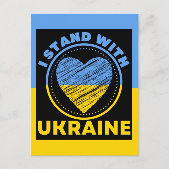 CARTE POSTALE I STAND FOR UKRAINE - SOUTIEN À L'UKRAINE (Devant)