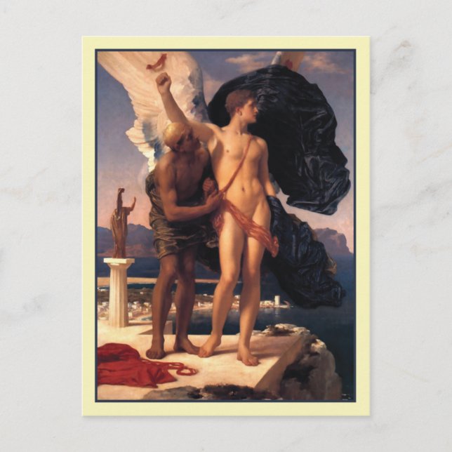 Carte Postale Icarus et Daedalus par Frederick Leighton (Devant)