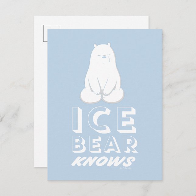 Carte Postale Ice Bear Knows (Devant / Derrière)