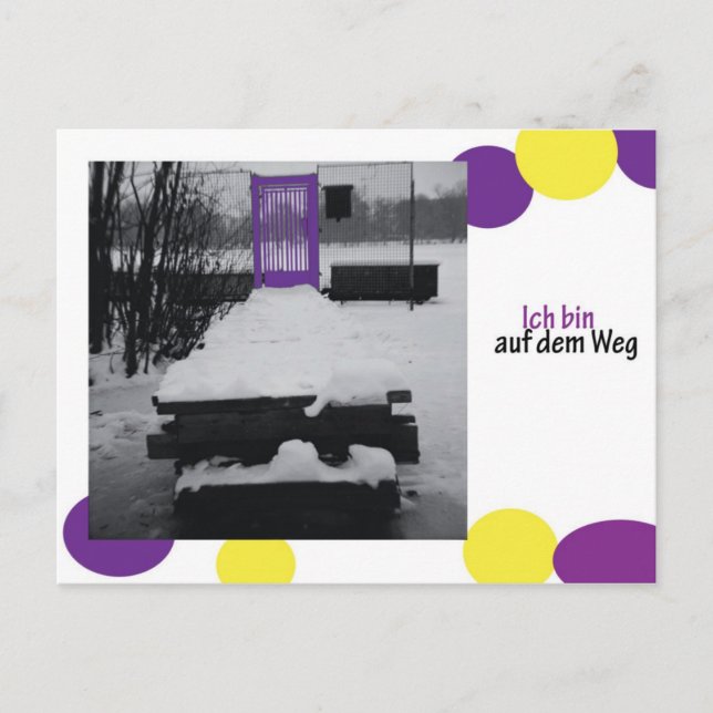 Carte Postale Ich bin auf dem Weg (Devant)