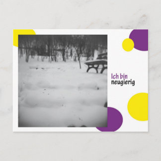 Carte Postale ich bin neugieriing