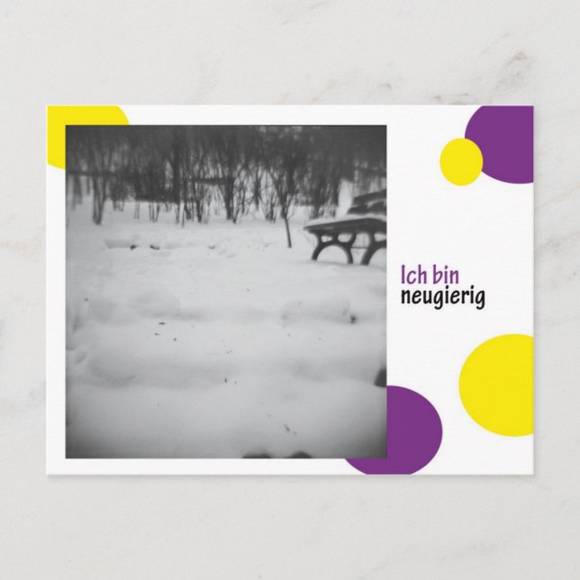 Carte Postale ich bin neugieriing (Devant)