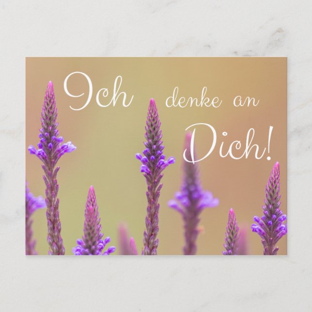 Carte Postale Ich denke an Dich ! (Devant)