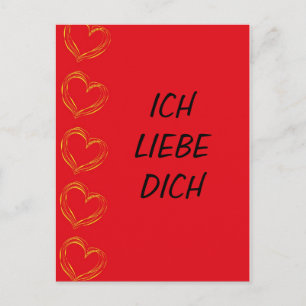 Carte Postale Ich Liebe Dich - Postkarte