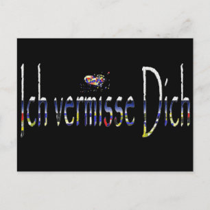 Carte Postale Ich vermisse Dich