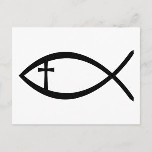 Carte Postale Ichthus Christian Fish