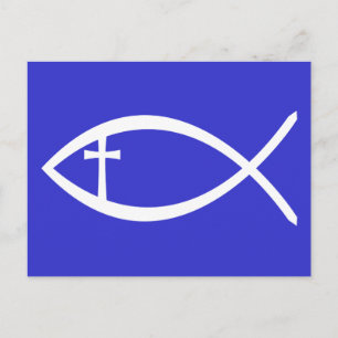 Carte Postale Ichthus Christian Fish