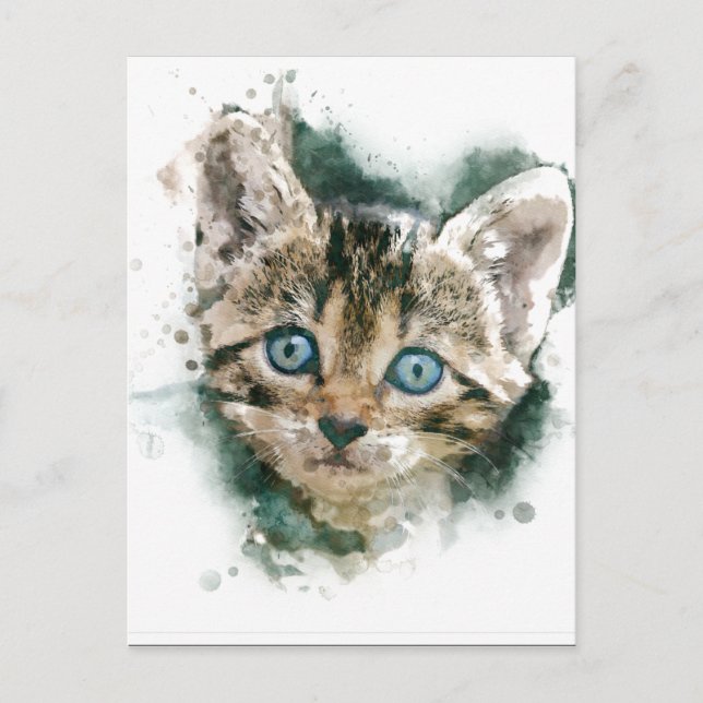 Carte Postale Ici, chou, chou...belle aquarelle (Devant)