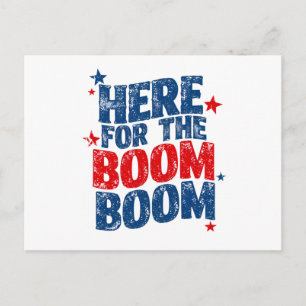 Carte Postale Ici pour The Boom 4 juillet Fête patriotique 