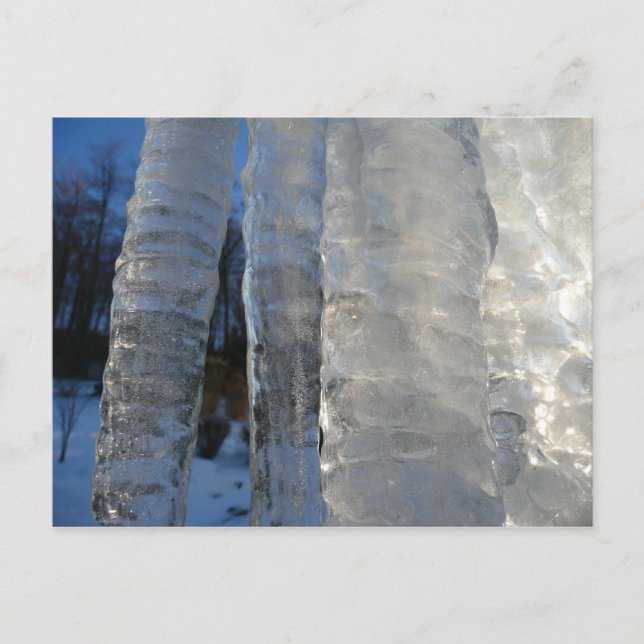 Carte Postale Icicles Abstrait Blue Winter Photographie (Devant)