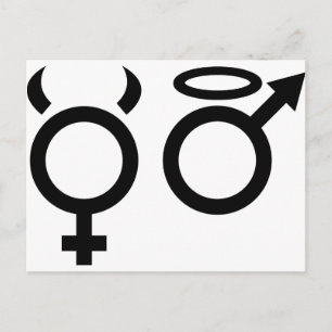 Carte Postale icône ange et diable