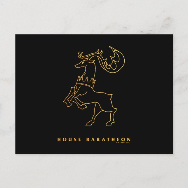 Carte Postale Icône Baratheon de la maison (Devant)