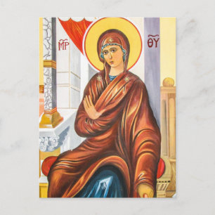 Carte Postale Icône chrétienne orthodoxe Panagia Theotokos