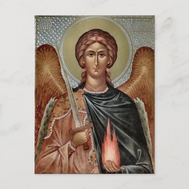 Carte Postale Icône chrétienne orthodoxe St. Uriel Archangel (Devant)