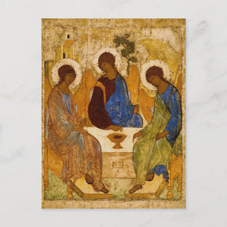 Carte Postale Icône de la Sainte Trinité cadeau catholique byzan