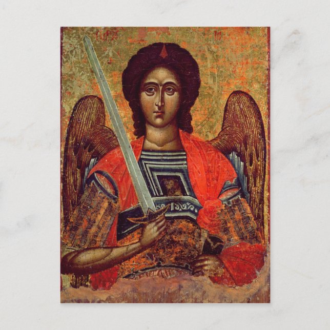 Carte Postale Icône de l'Ange Michael, grec, 18ème siècle (Devant)