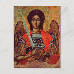 Carte Postale Icône de l'Ange Michael, grec, 18ème siècle
