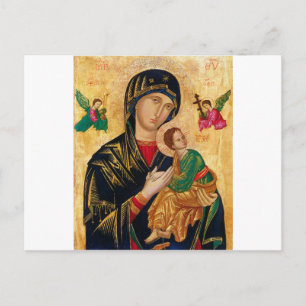 Carte Postale Icône de Notre-Dame du Perpétuel Secours Vierge Ma