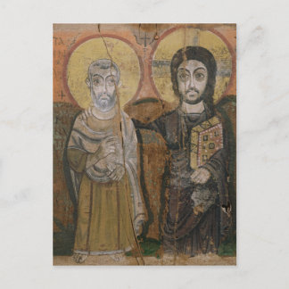 Carte Postale Icône dépeignant Abbott Mena avec le Christ