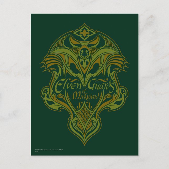 Carte Postale Icône des gardes elfes de Mirkwood Shield (Devant)