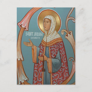 Carte Postale Icône orthodoxe de Sainte-Julienne de Lazarevo