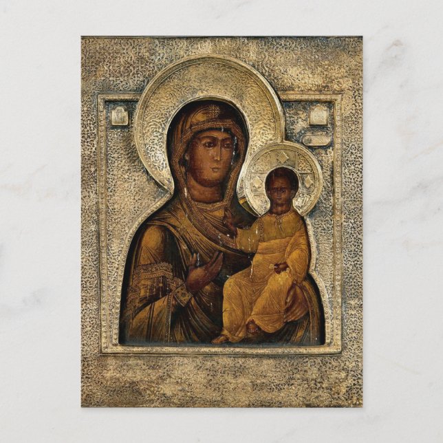 Carte Postale Icône orthodoxe Theotokos et Christ Child (Devant)