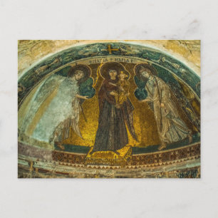 Carte Postale Icône Theotokos et Christ Child with Angels