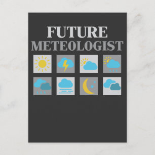 Carte Postale Icônes de prévision météorologique du météorologis