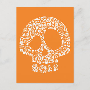 Carte Postale Icônes d'Halloween - Crâne