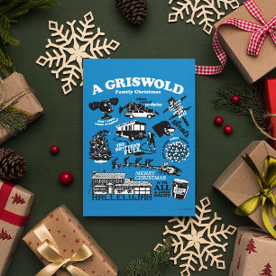 Carte Postale Icônes et citations de vacances de Noël