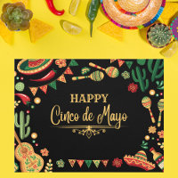 Icônes Festive Black Cinco de Mayo Fiesta