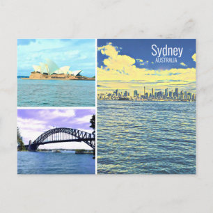 Carte postale icônes Sydney Australie