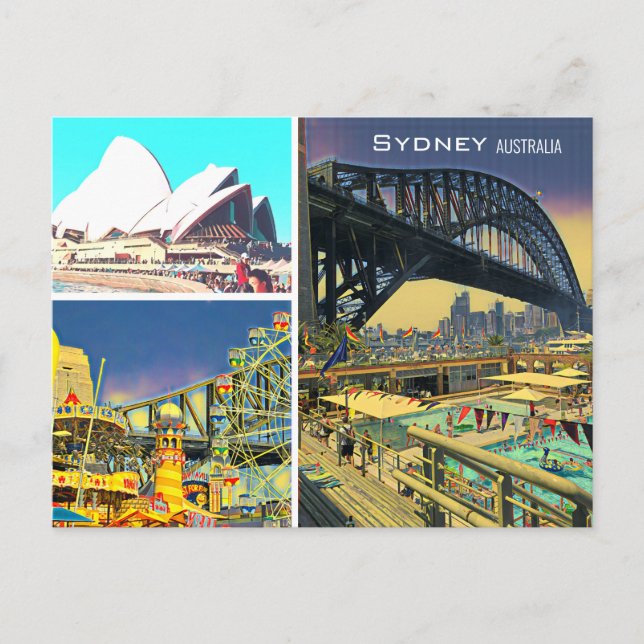 Carte postale icônes Sydney Australie (Devant)