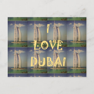 Carte Postale Iconic Dubai : "I Love Dubai" Vector Graphisme