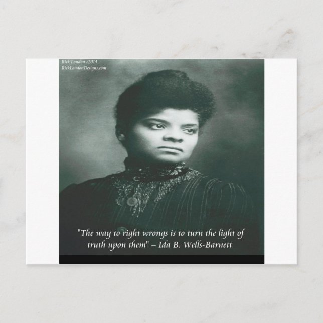 Carte Postale Ida B Wells & Truth Citation (Devant)