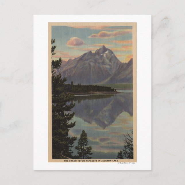 Carte Postale Idaho - Grande Teton Réflexion sur Jackson Lake (Devant)