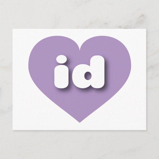 Carte Postale Idaho lavender coeur - I love id (Devant)