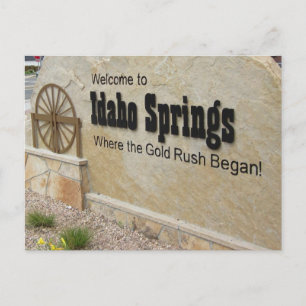 Carte Postale Idaho Springs, Affiche de bienvenue du Colorado